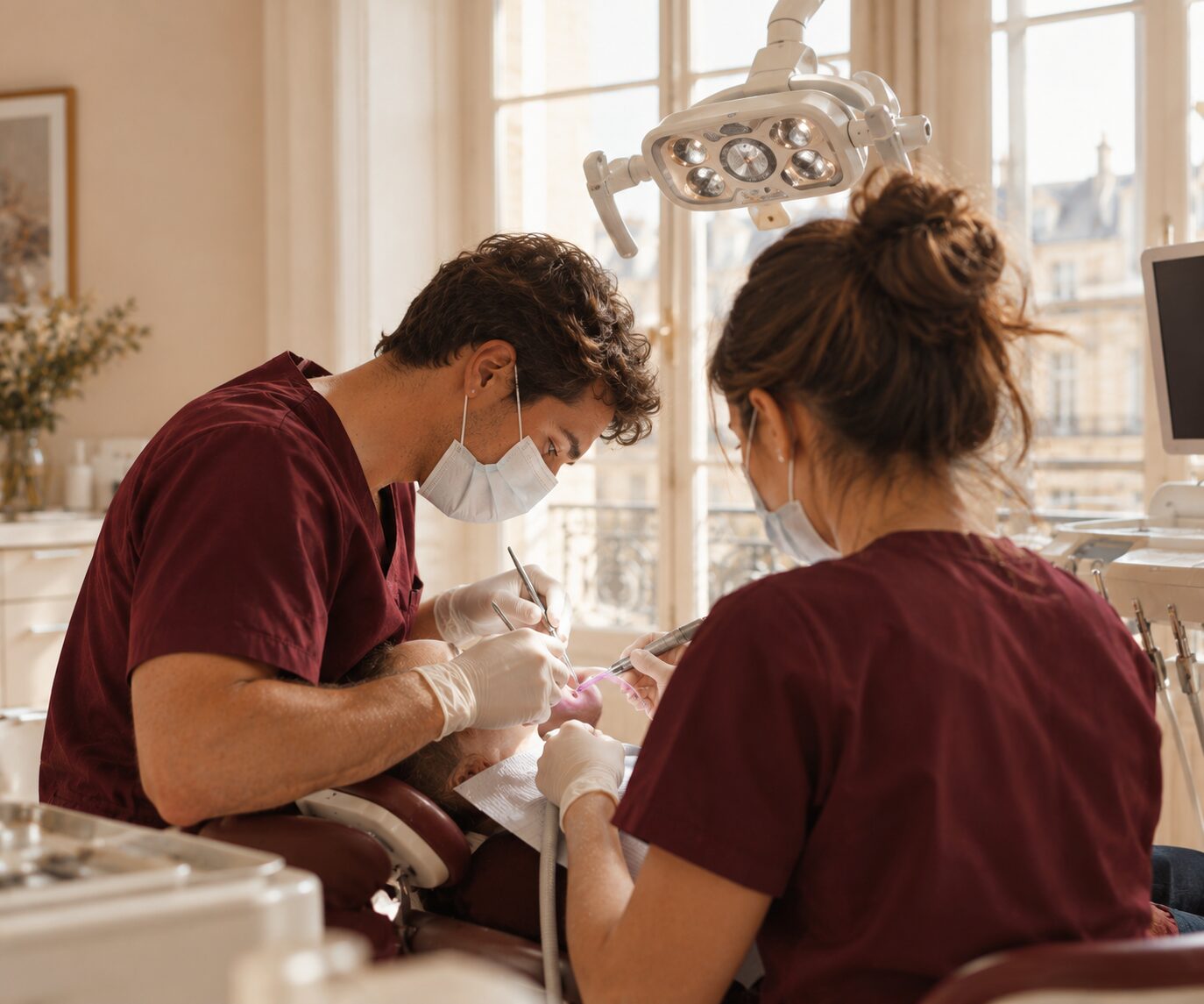 Assistante dentaire au travail